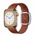 Apple Watch Series 8 // 41мм GPS + Cellular // Корпус из нержавеющей стали золотого цвета, ремешок темно-коричневого цвета с современной пряжкой (Modern Buckle), размер ремешка М
