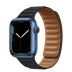 Apple Watch Series 7 // 41мм GPS // Корпус из алюминия синего цвета, кожаный браслет цвета «тёмная ночь», размер ремешка M/L Apple Watch Series 7 // 41мм GPS // Корпус из алюминия синего цвета, кожаный браслет цвета «тёмная ночь», размер ремешка M/L