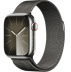 Apple Watch Series 9 // 41мм GPS+Cellular // Корпус из нержавеющей стали серебристого цвета, миланский сетчатый браслет графитового цвета