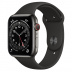 Apple Watch Series 6 // 44мм GPS + Cellular // Корпус из нержавеющей стали графитового цвета, спортивный ремешок черного цвета