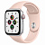 Купить Apple Watch SE // 44мм GPS + Cellular // Корпус из алюминия серебристого цвета, спортивный ремешок цвета «Розовый песок» (2020)