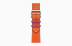 Apple Watch Series 9 Hermès // 41мм GPS+Cellular // Корпус из нержавеющей стали серебристого цвета, ремешок Twill Jump Single Tour цвета Orange/Rose Mexico