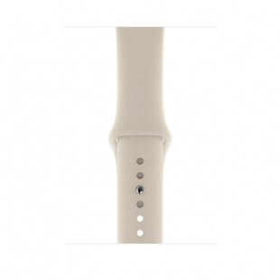 Apple Watch Series 5 // 44мм GPS // Корпус из алюминия серебристого цвета, спортивный ремешок бежевого цвета