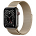 Apple Watch Series 6 // 44мм GPS + Cellular // Корпус из нержавеющей стали графитового цвета, миланский сетчатый браслет золотого цвета Apple Watch Series 6 // 44мм GPS + Cellular // Корпус из нержавеющей стали графитового цвета, миланский сетчатый браслет золотого цвета