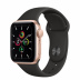 Apple Watch SE // 40мм GPS // Корпус из алюминия золотого цвета, спортивный ремешок цвета «Тёмная ночь» (2020)