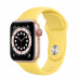 Apple Watch Series 6 // 44мм GPS + Cellular // Корпус из алюминия золотого цвета, спортивный ремешок имбирного цвета