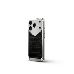 Чехол Golden Concept для iPhone 17 Pro Max, Magnetic Shield, Alligator Edition - Matte Black 