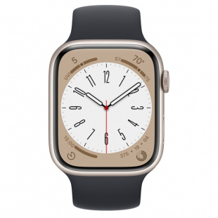 Apple Watch Series 8 // 41мм GPS // Корпус из алюминия цвета "сияющая звезда", монобраслет цвета "темная ночь"
