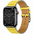 Купить Apple Watch Series 7 Hermès // 45мм GPS + Cellular // Корпус из нержавеющей стали цвета «черный космос», ремешок Single Tour цвета Lime