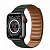Купить Apple Watch Series 7 // 41мм GPS + Cellular // Корпус из титана цвета «черный космос», кожаный браслет цвета «зелёная секвойя», размер ремешка S/M
