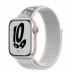 Apple Watch Series 7 // 41мм GPS // Корпус из алюминия цвета «сияющая звезда», спортивный браслет Nike цвета «снежная вершина» Apple Watch Series 7 // 41мм GPS // Корпус из алюминия цвета «сияющая звезда», спортивный браслет Nike цвета «снежная вершина»