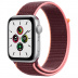 Apple Watch SE // 44мм GPS // Корпус из алюминия серебристого цвета, спортивный браслет сливового цвета (2020)