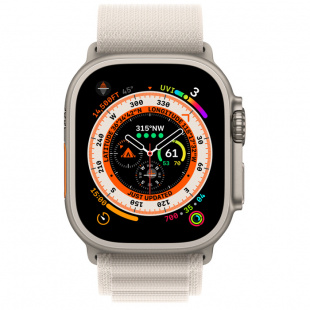 Apple Watch Ultra // 49мм GPS + Cellular // Корпус из титана, ремешок Alpine Loop цвета «сияющая звезда», М