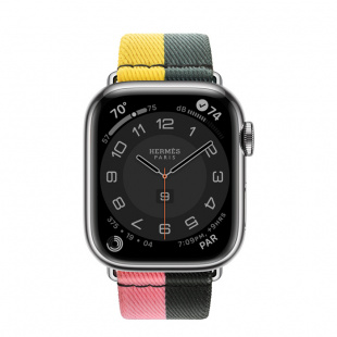 41мм Ремешок Hermès Casaque Single (Simple) Tour цвета Rose Azalée/Noir для Apple Watch