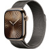 Apple Watch Series 10 // 42мм GPS+Cellular // Корпус из титана золотого цвета, миланский сетчатый браслет сланцевого цвета