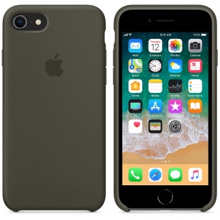 Силиконовый чехол для iPhone 7/8, тёмно-оливковый цвет, оригинальный Apple, оригинальный Apple