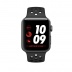 Apple Watch Series 3 Nike+ // 38мм GPS // Корпус из алюминия цвета «серый космос», спортивный ремешок Nike цвета «антрацитовый/чёрный» (MQKY2)