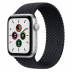 Apple Watch SE // 44мм GPS // Корпус из алюминия серебристого цвета, плетёный монобраслет угольного цвета (2020)
