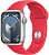 Купить Apple Watch Series 9 // 45мм GPS // Корпус из алюминия серебристого цвета, спортивный ремешок цвета (PRODUCT)RED