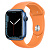 Купить Apple Watch Series 7 // 45мм GPS // Корпус из алюминия синего цвета, спортивный ремешок  цвета «весенняя мимоза»