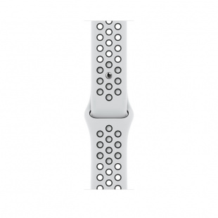 Apple Watch Series 7 // 41мм GPS // Корпус из алюминия цвета «сияющая звезда», спортивный ремешок Nike цвета «чистая платина/чёрный»