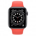 Apple Watch Series 6 // 40мм GPS // Корпус из алюминия цвета «серый космос», спортивный ремешок цвета «Розовый цитрус»