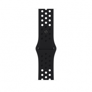 Apple Watch SE // 44мм GPS + Cellular // Корпус из алюминия цвета «тёмная ночь», спортивный ремешок Nike черного цвета (2022-2023)