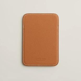 Чехол-бумажник Hermès "Jockey" с MagSafe для iPhone, цвет Vert Mangrove/ Сине-зеленый