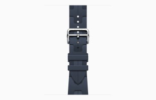 Apple Watch Series 9 Hermès // 41мм GPS+Cellular // Корпус из нержавеющей стали серебристого цвета, ремешок Kilim Single Tour цвета Navy с раскладывающейся застёжкой (Deployment Buckle)