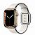 Купить Apple Watch Series 7 // 41мм GPS + Cellular // Корпус из нержавеющей стали золотого цвета, ремешок цвета «белый мел» с современной пряжкой (Modern Buckle), размер ремешка S