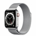Apple Watch Series 6 // 40мм GPS + Cellular // Корпус из нержавеющей стали серебристого цвета, миланский сетчатый браслет серебристого цвета