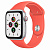 Купить Apple Watch SE // 44мм GPS + Cellular // Корпус из алюминия серебристого цвета, спортивный ремешок цвета «Розовый цитрус» (2020)