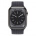 Apple Watch Series 8 // 45мм GPS + Cellular // Корпус из нержавеющей стали графитового цвета, плетёный монобраслет цвета "темная ночь"