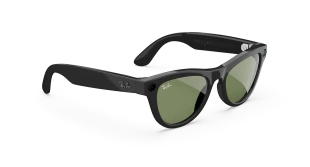 Умные очки Ray-Ban  Skyler (2-gen) (Черная глянцевая оправа, зеленые линзы)