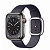 Купить Apple Watch Series 8 // 41мм GPS + Cellular // Корпус из нержавеющей стали графитового цвета, ремешок чернильного цвета с современной пряжкой (Modern Buckle), размер ремешка S
