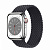 Купить Apple Watch Series 8 // 41мм GPS + Cellular // Корпус из нержавеющей стали серебристого цвета, плетёный монобраслет цвета "темная ночь"