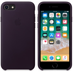 Кожаный чехол для iPhone 7/8, баклажановый цвет, оригинальный Apple, оригинальный Apple