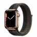 Apple Watch Series 7 // 41мм GPS + Cellular // Корпус из нержавеющей стали золотого цвета, спортивный браслет цвета «сумрачный торнадо/серый»