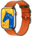 Apple Watch Series 9 Hermès // 45мм GPS+Cellular // Корпус из нержавеющей стали серебристого цвета, ремешок Twill Jump Single Tour цвета Orange/Kaki Apple Watch Series 9 Hermès // 45мм GPS+Cellular // Корпус из нержавеющей стали серебристого цвета, ремешок Twill Jump Single Tour цвета Orange/Kaki