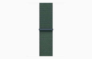 Apple Watch Series 10 // 46мм GPS // Корпус из алюминия серебристого цвета, спортивный браслет цвета "зеленое озеро"