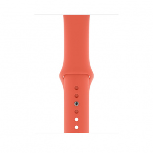 Apple Watch Series 5 // 44мм GPS // Корпус из алюминия серебристого цвета, спортивный ремешок цвета «спелый клементин»