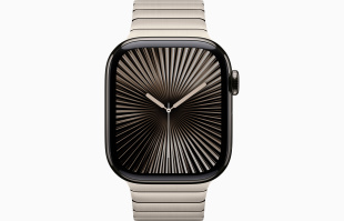 Apple Watch Series 10 // 46мм GPS+Cellular // Корпус из титана сланцевого цвета, блочный браслет натурального цвета