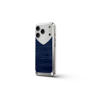 Чехол Golden Concept для iPhone 17 Pro, Magnetic Shield, Alligator Edition - Matte Blue 