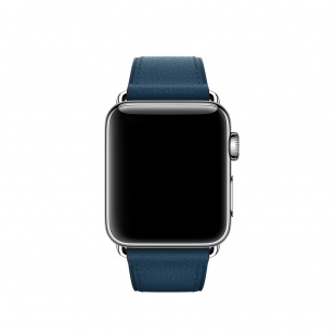 42/44мм Кожаный ремешок цвета «космический синий» с классической пряжкой для Apple Watch