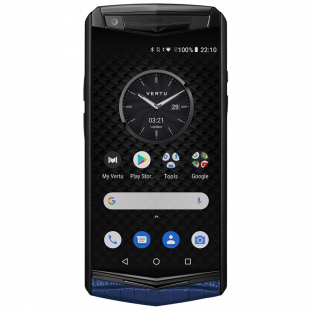 Vertu Aster P Gothic Titanium Navy Blue Alligator