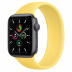 Apple Watch SE // 44мм GPS // Корпус из алюминия цвета «серый космос», монобраслет имбирного цвета (2020)