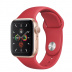 Apple Watch Series 5 // 40мм GPS // Корпус из алюминия золотого цвета, спортивный ремешок красного цвета