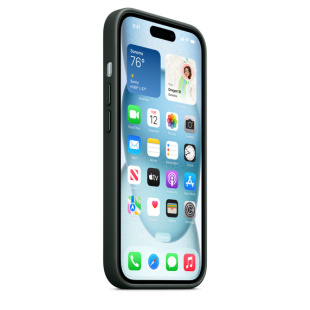 FineWoven чехол MagSafe для iPhone 15 Plus, черный цвет