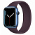 Купить Apple Watch Series 7 // 45мм GPS // Корпус из алюминия синего цвета, монобраслет цвета «тёмная вишня»