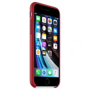 Кожаный чехол для iPhone SE, цвет (PRODUCT)RED, оригинальный Apple